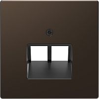 Лицевая панель Schneider Electric Merten D-Life для 2-м. розетки RJ45+RJ45 мокко картинка